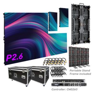 Outdoor 10FT x 7FT LED Video Wall P2.6  - Novastar, Kinglight, Portable Stand