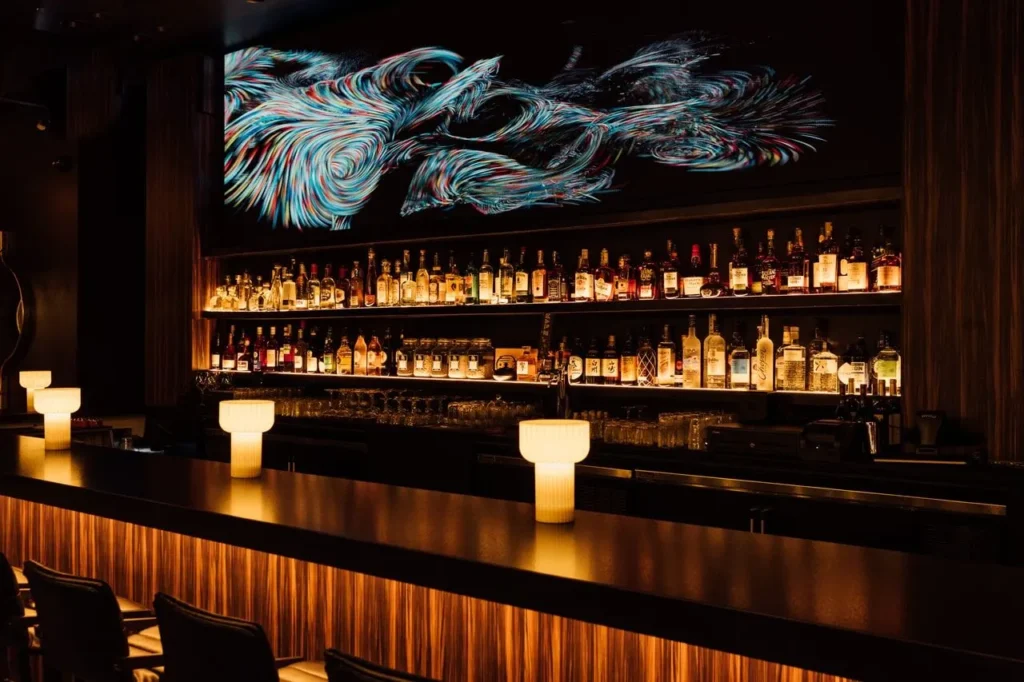 LED video walls in dining