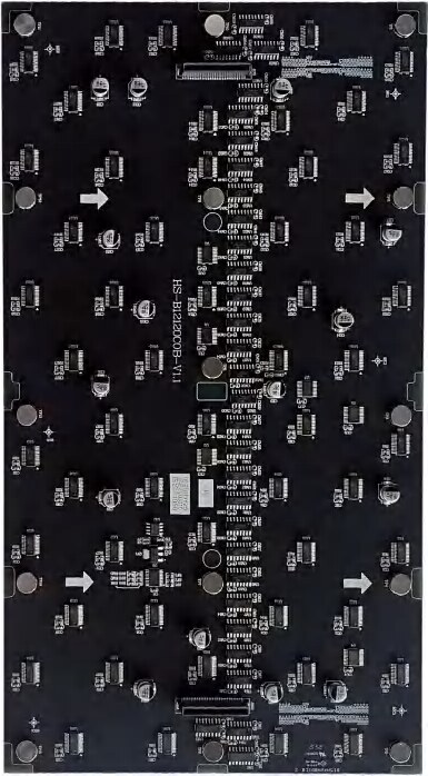 Rear of an Eclipse COB LED module showing the four-module panel design