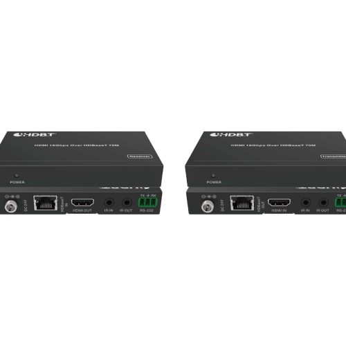 HDBaseT transmitter and receiver pair for extending 4K60 HDMI over a single Cat6 cable